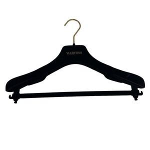 Valentino Black Velvet Suit Hanger Pants Shirt Dress Authentic Storage Closet